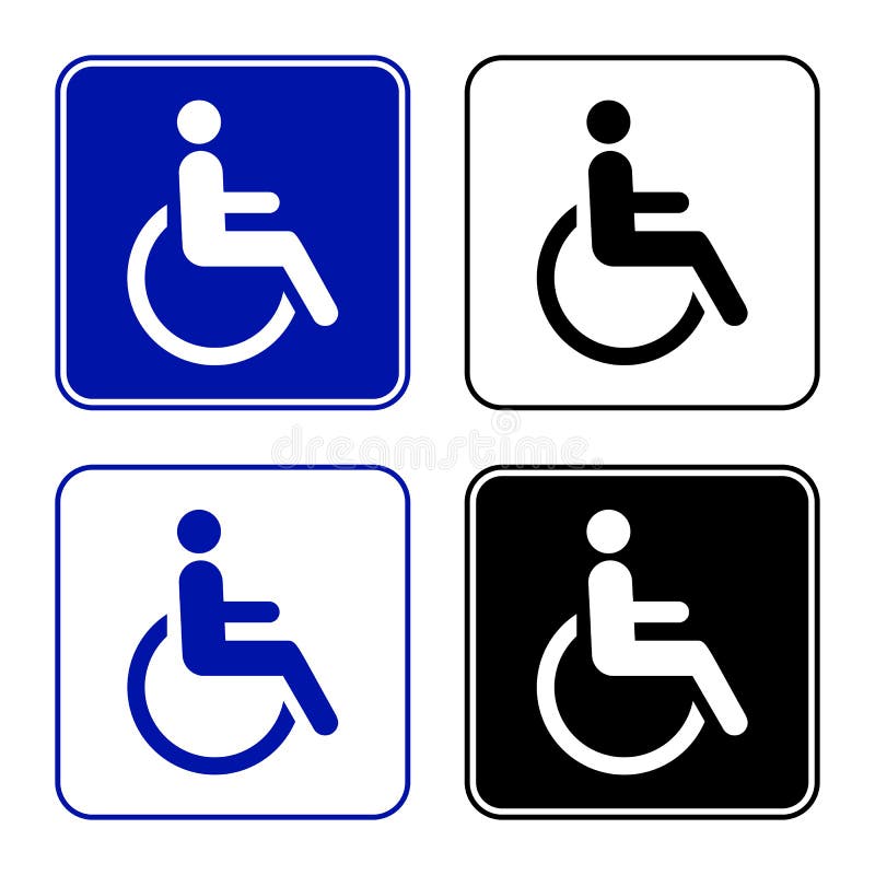 Disabled handicap symbol, wheelchair sign