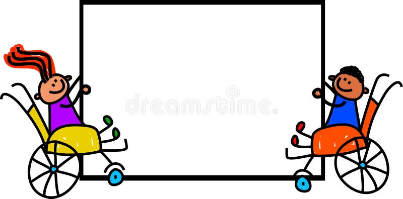 Disabled Kids Sign royalty free illustration Disabled Kids Sign royalty free illustration