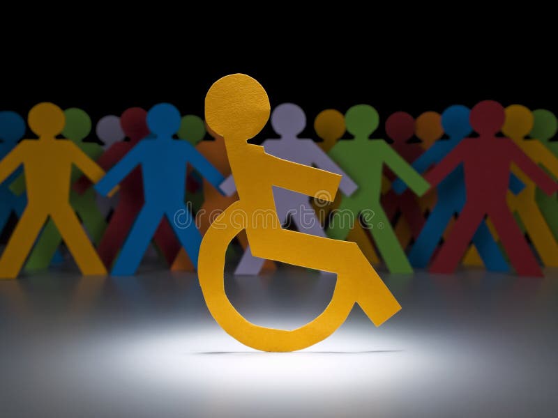 Disabled paper figure stock photos Disabled paper figure stock photos