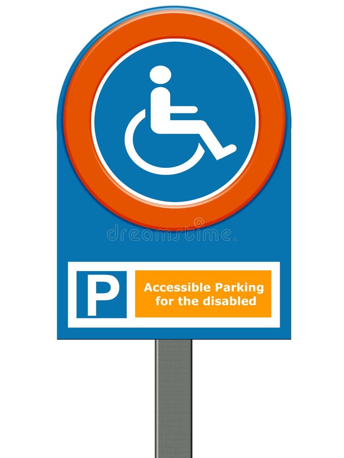 Disabled Parking Sign Blue Color Icons Stock Vector Illustration of