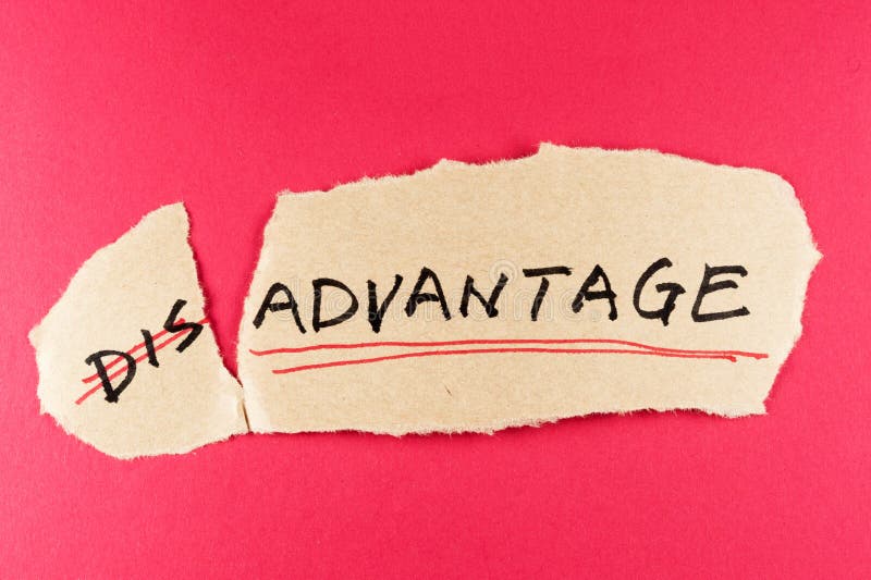 Disadvantage to advantage stock image. Image of underline - 28956933