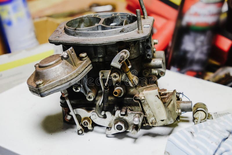 Disassembled the Carburetor of the Car Stock Photo Image of tuning