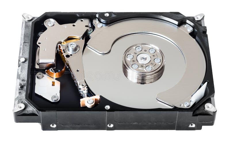 Disassembled internal sata hard disk drive