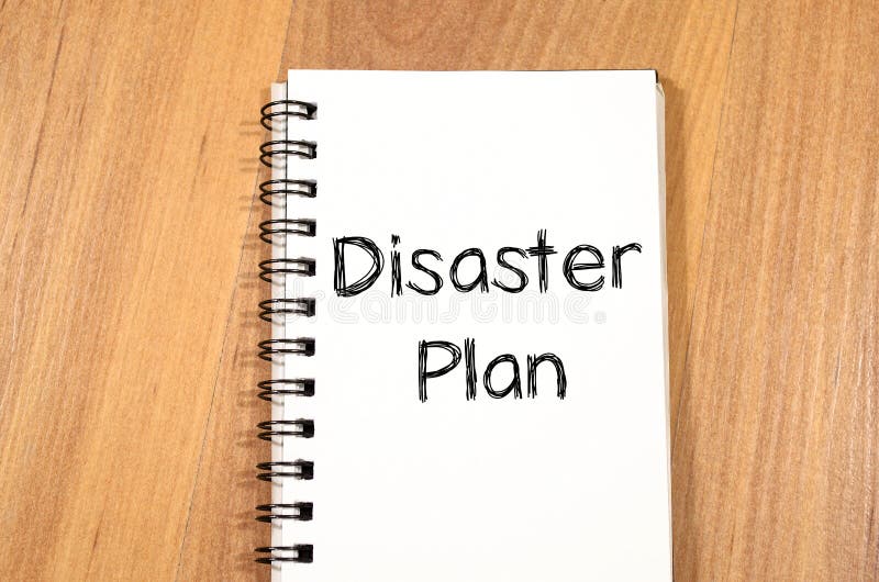 Disaster plan text concept stock image. Image of positive - 88893341