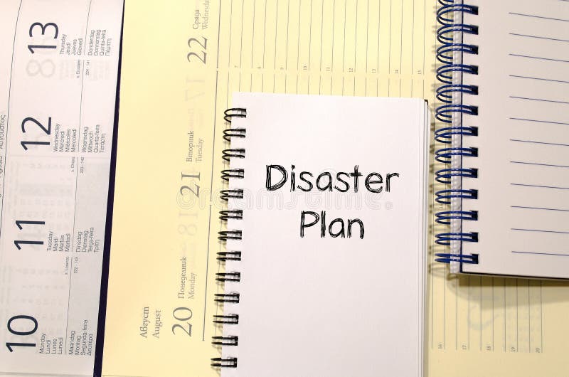 Disaster plan text concept stock image. Image of positive - 88893341