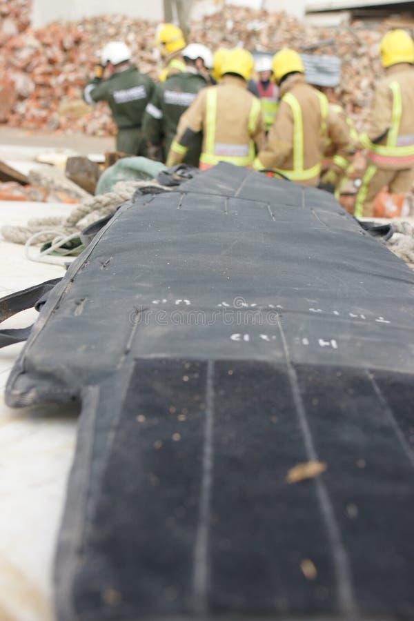 Building destroyed, explosion and collapses royalty free stock photography