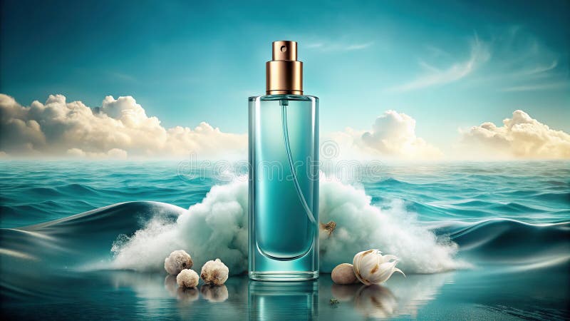 Disavvolgere con Pristine Ocean Breeze una lussuosa irrorazione corporea per una nuova estate illustrazione vettoriale