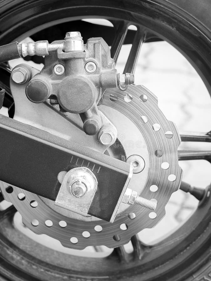 Disc Brake. Black And White Background Texture. Stock Photo Image of