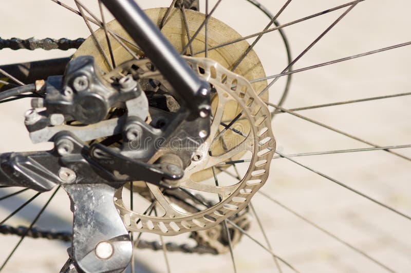 Disc Brake of a Mountain Bike Stock Image Image of bike, mechanical