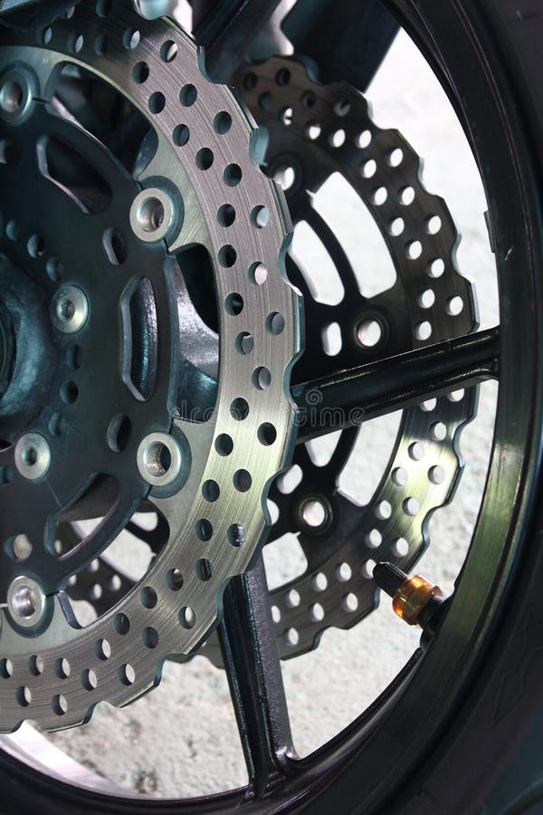 Disc Brakes of a Motorcycle. Stock Image Image of bike, round 60430015