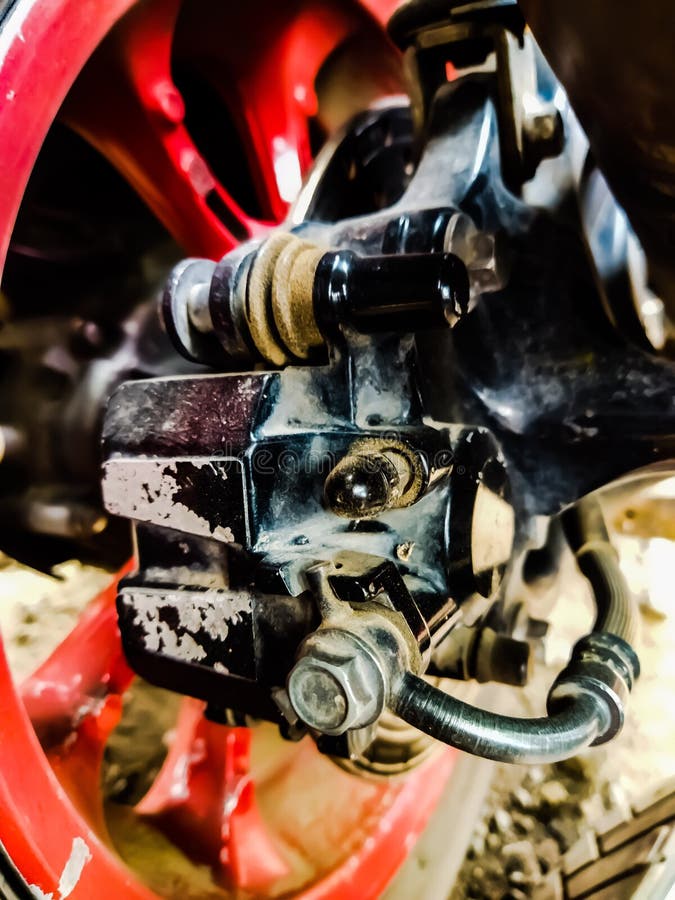 Disc Brakes and Their Technicalities on Automatic Motorcycles Stock