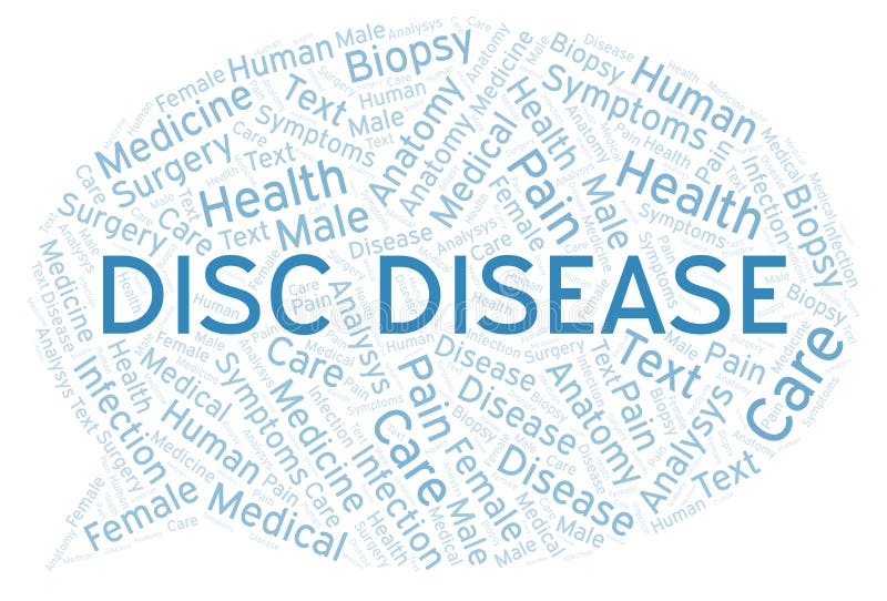 Disc Disease word cloud stock illustration. Illustration of cloud
