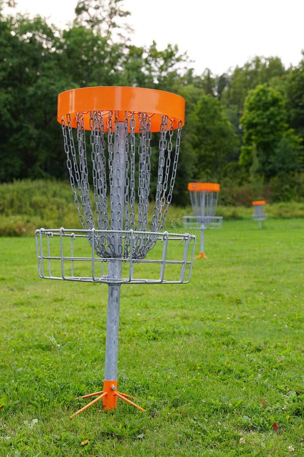 Disc Golf Basket stock image. Image of lorton, course 54694565