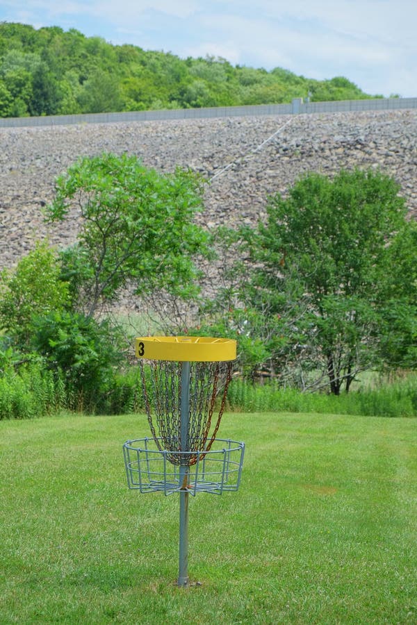 Disc Golf Basket Target stock photo. Image of hole, green 33804300