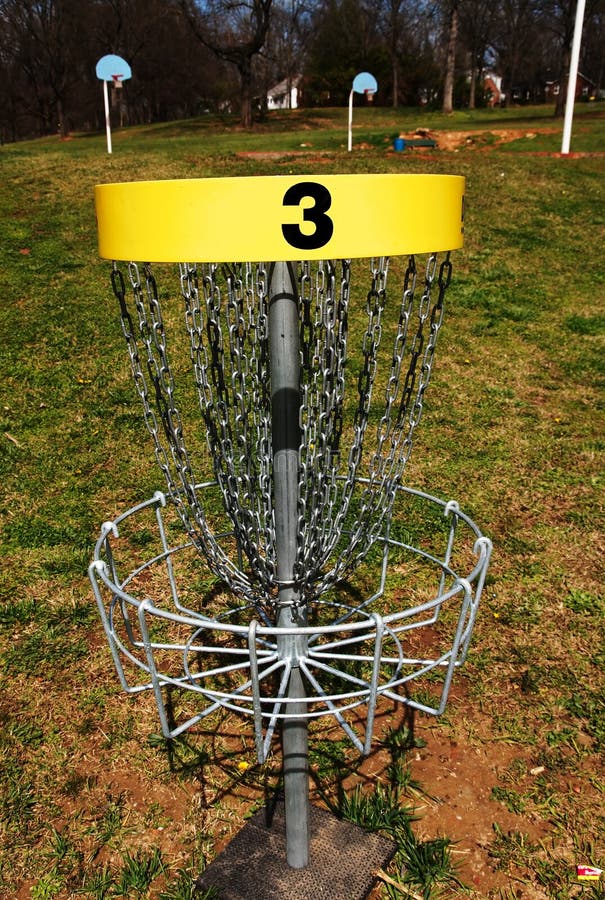 Disc Golf Hole Three Basket Stock Photo Image 4663248