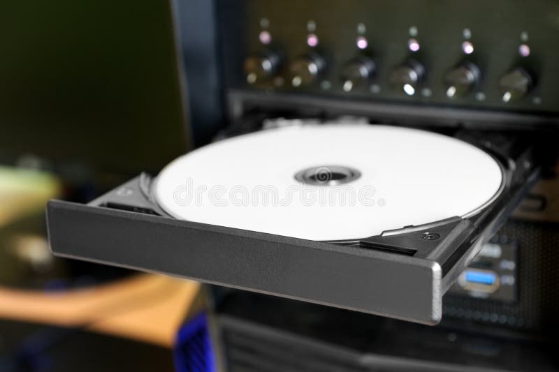 Open disc tray stock photo. Image of black, disc, electronics 21678220