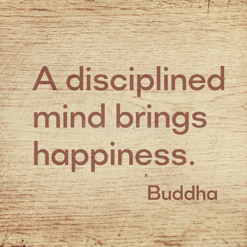 Disciplined Mind Buddha Wood Stock Image - Image of wisdom, buddha ...