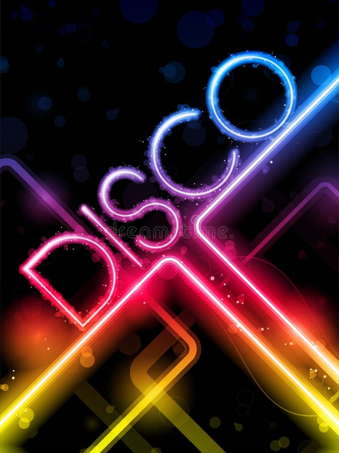 Disco Abstracte Kleurrijke Lijnen op Zwarte Achtergrond vector illustratie Disco Abstracte Kleurrijke Lijnen op Zwarte Achtergrond vector illustratie
