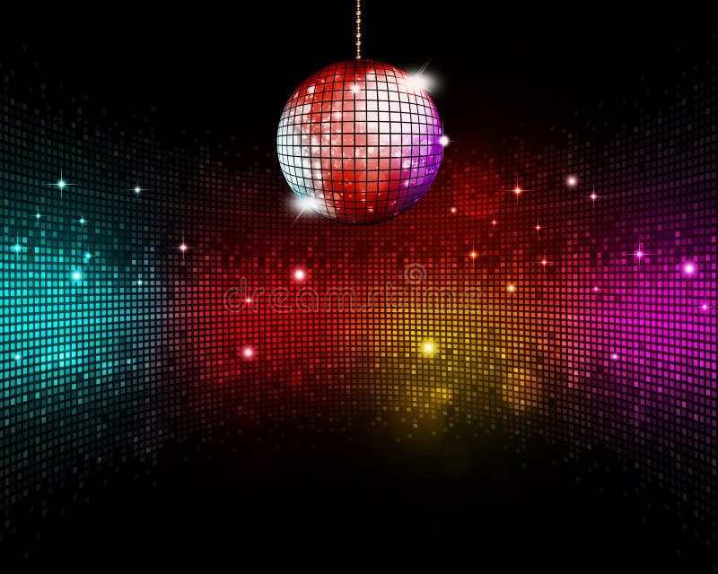 Multicolor Disco Music Background Stock Illustration Illustration of