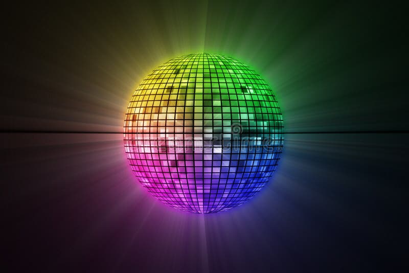 Rainbow disco ball stock vector. Illustration of design 9787090