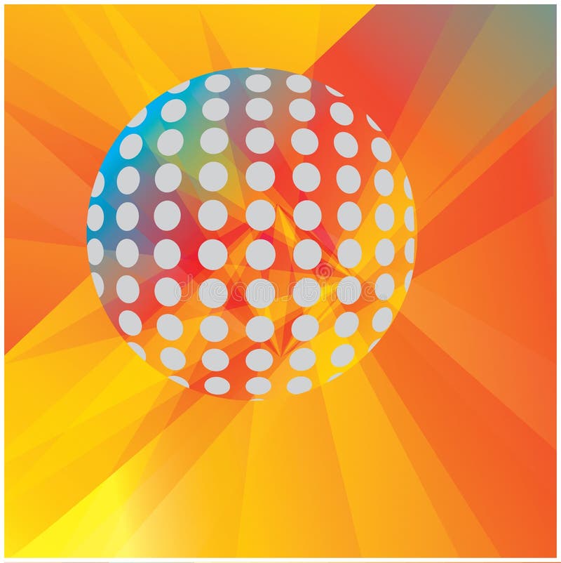 Disco Ball Background. Vector Illustration Decorative Background Design