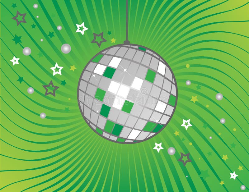 Green disco ball stock illustration. Illustration of green 43024358