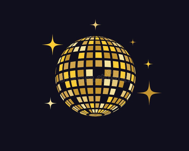 High Definition Digital Art 3D Illustration Gold Disco Balls on Black  Graphic Glitter Background · Creative Fabrica