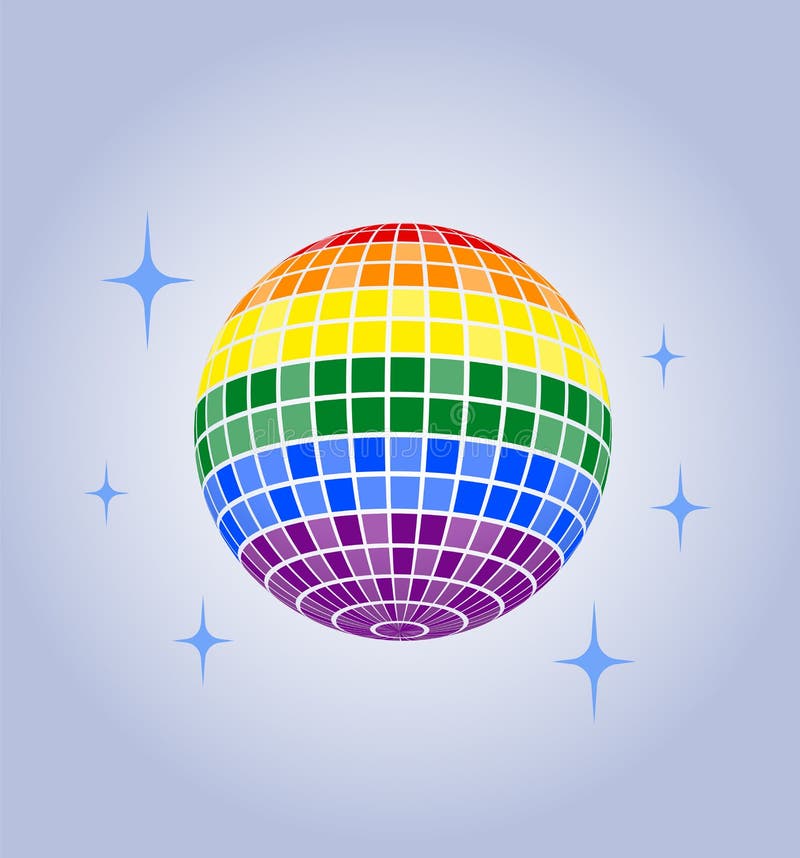 Rainbow Disco Ball Stock Illustrations 757 Rainbow Disco Ball Stock