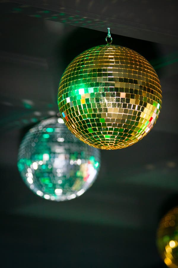 Disco Balls On The Ceiling. Stock Photo Image of glitter, background