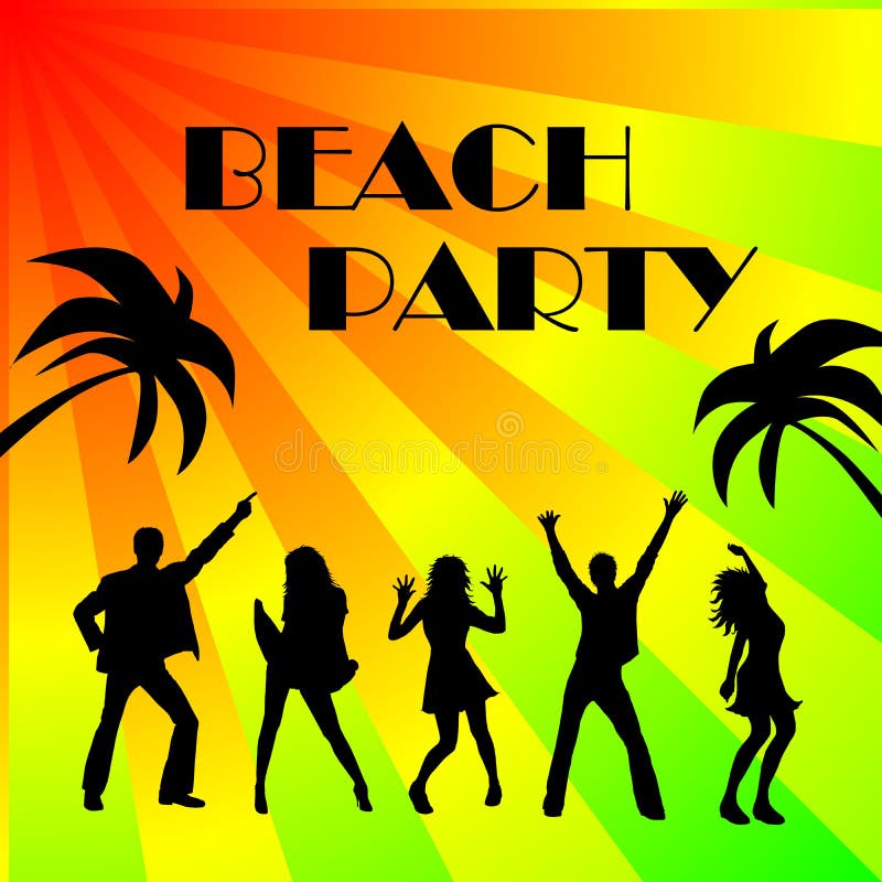 Disco beach party sign