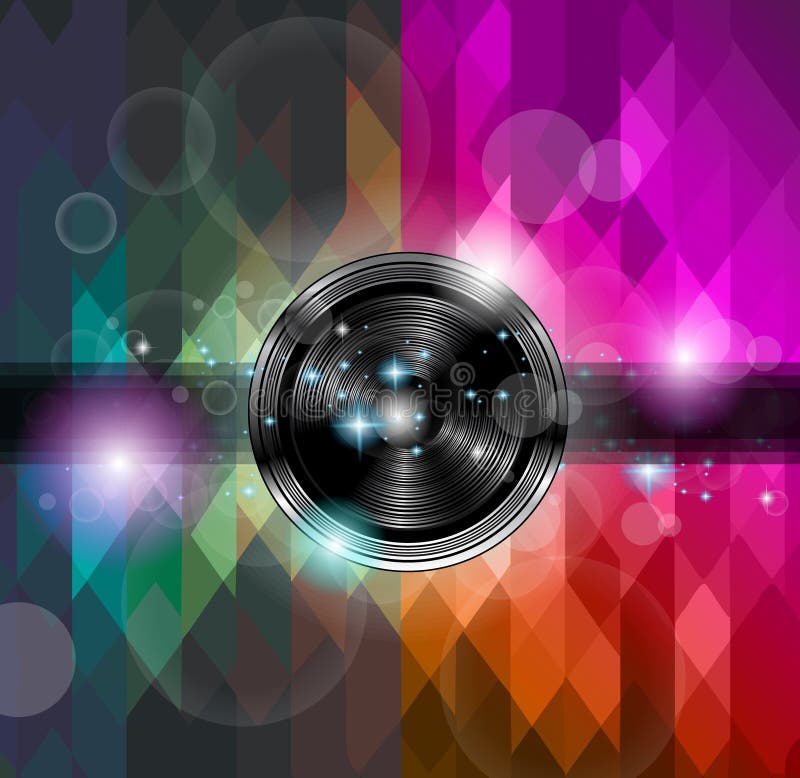 Disco Club Flyer Template. Abstract Background Stock ...