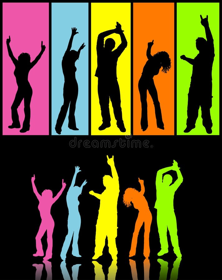 Disco dancers stock illustration Disco dancers stock illustration