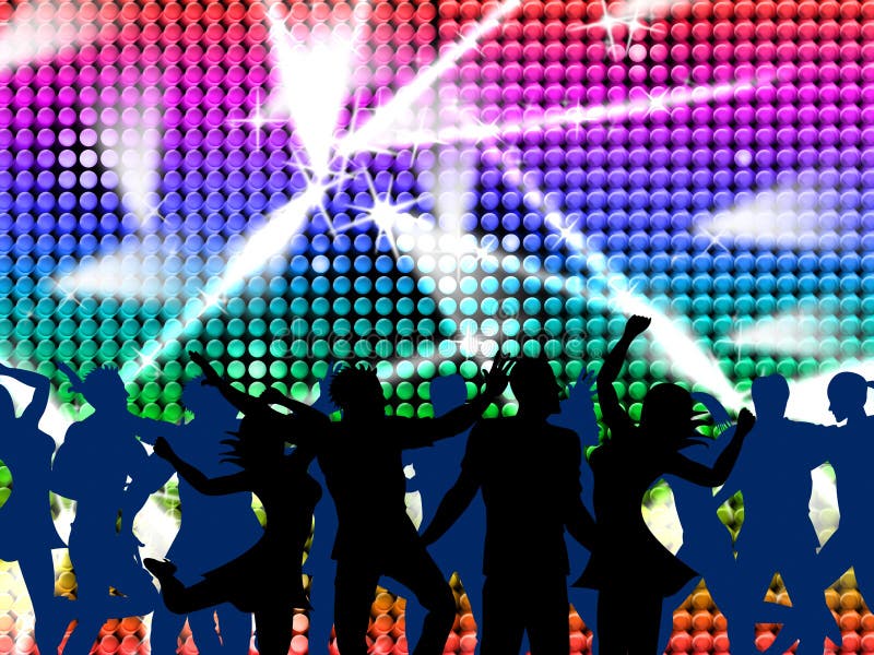 Disco Dancing Shows Nightclub Discotheque and Fun Stock Illustration ...
