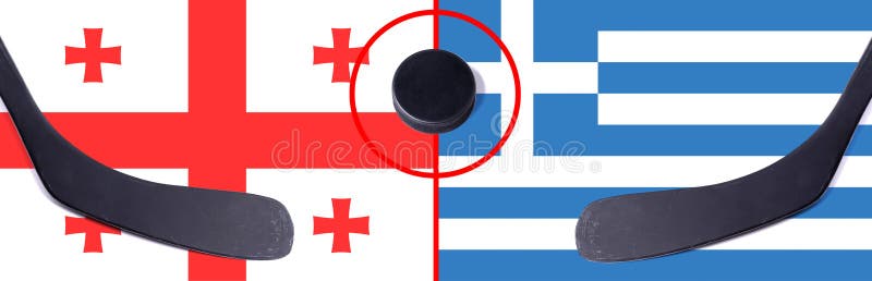 Georgia Vs Grécia Futebol Jogo Nacional Entre Bandeiras Nacionais Futebol  Campo De Futebol Espaço Ilustração Stock - Ilustração de grama, fundo:  201413479