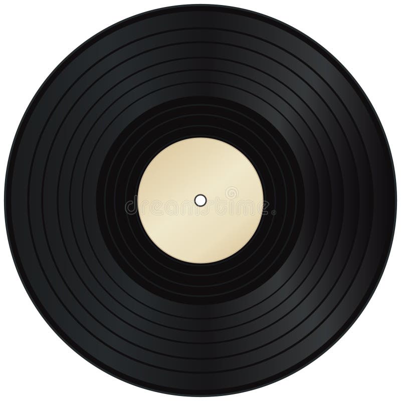 Disco de música de vinilo. diseño de disco de audio retro. disco de  gramófono vintage con maqueta de cubierta. ilustración vectorial.