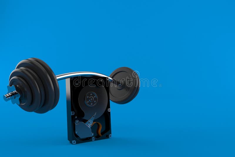 Disco duro con el barbell libre illustration Disco duro con el barbell libre illustration
