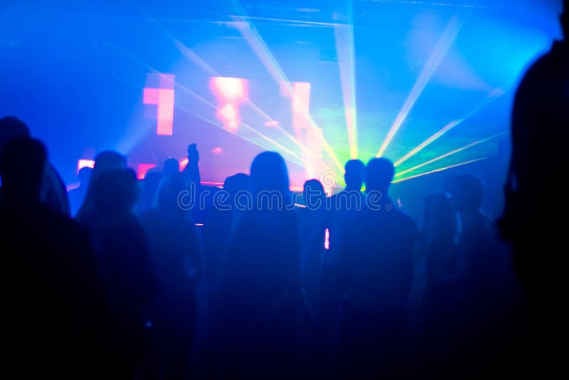 Disco Club with Dj on the Stage. Editorial Stock Photo - Image of ...