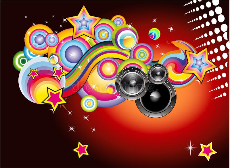 Disco Music Background stock vector. Illustration of light - 12141191