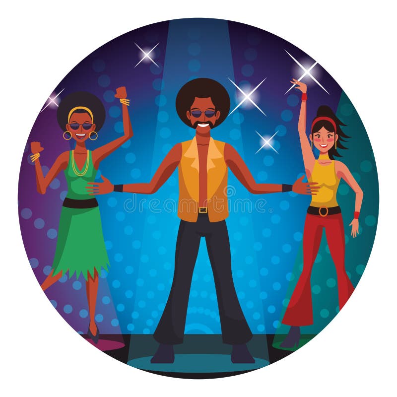 Disco people cartoon stock vector. Illustration of dance - 135025955