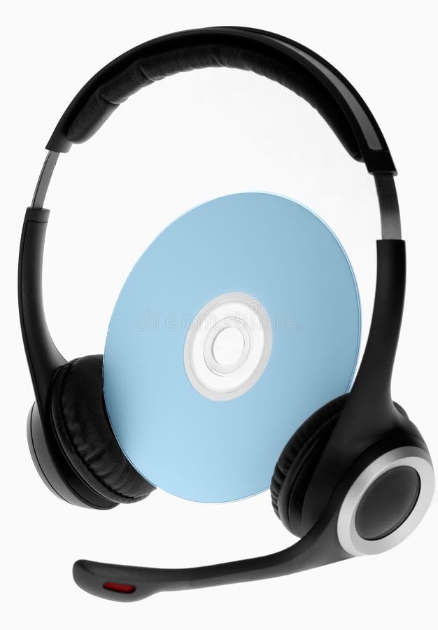 Disco y auriculares foto de archivo libre de regalías Disco y auriculares foto de archivo libre de regalías