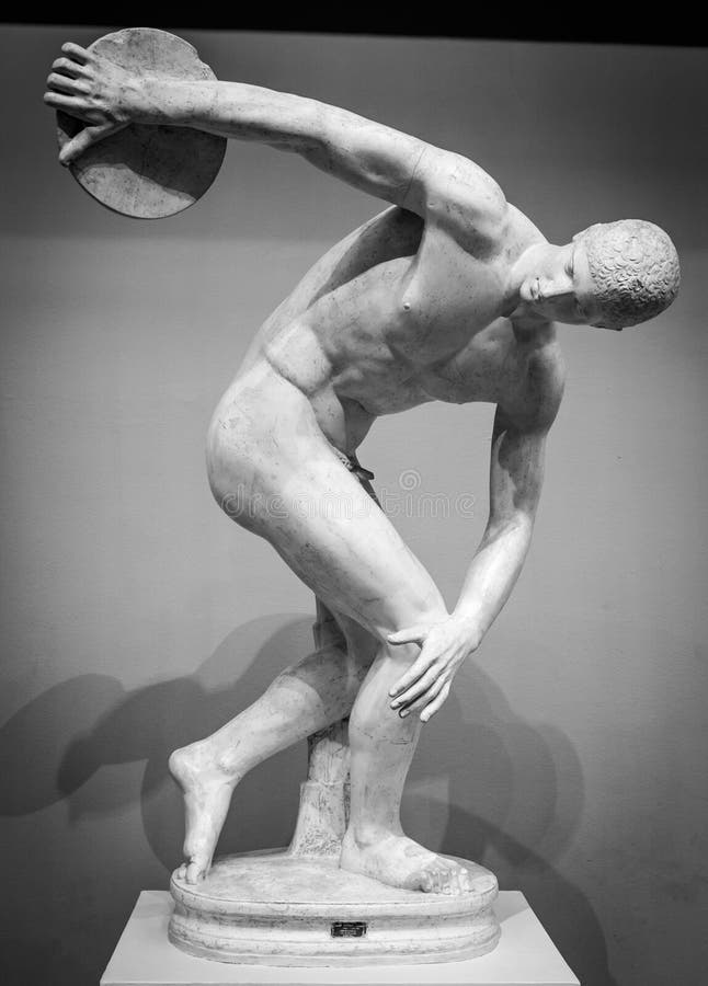 Discobolus classical ancient sculpture