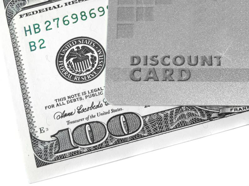 Discount card and money