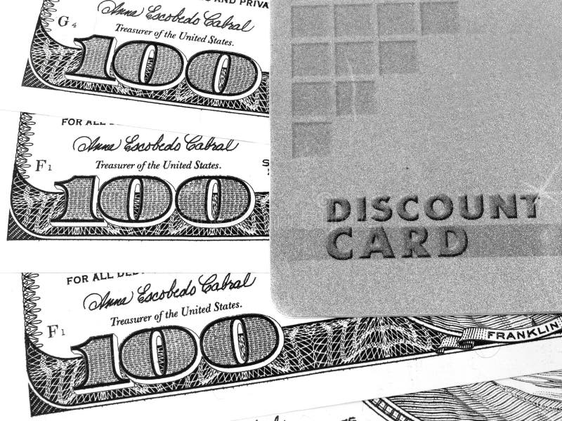 Discount card and money