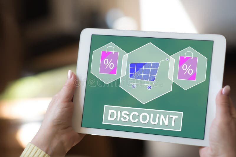Discount Concept on a Tablet Stock Photo Image of market, tablet