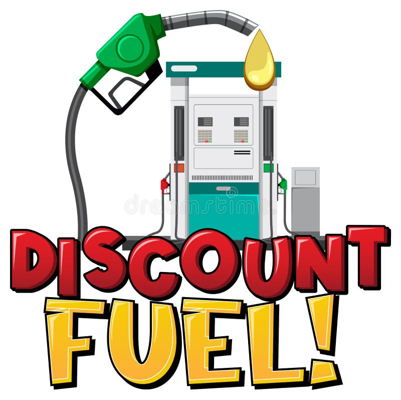 Discount Fuel Font Logo Design Stock Vector Illustration of word