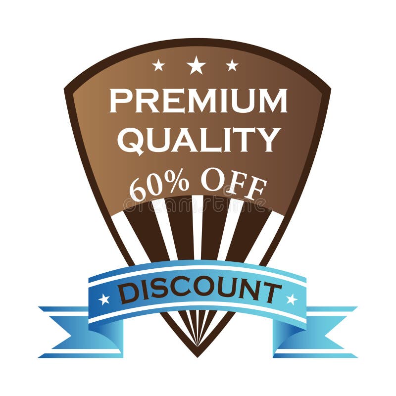 Discount Label. Vector Illustration Decorative Background Design Stock