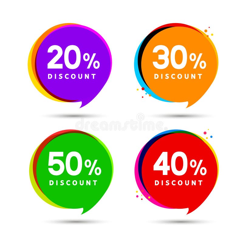 Discount Price Sale Bubble Banners. Price Tags Label Stock Vector -  Illustration of abstract, promotion: 130138657