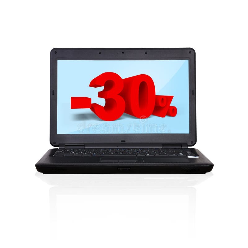 Discount on screen stock photo. Image of offer, retail 33456354