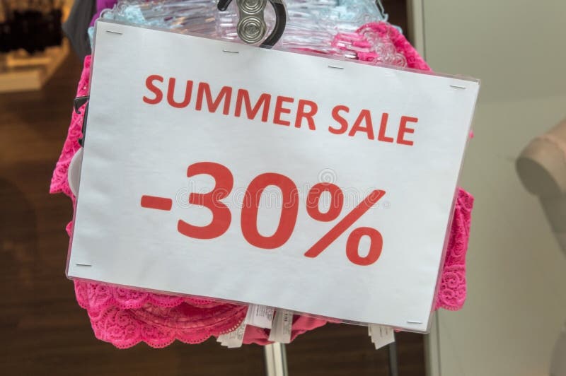 30% Discount Sign Summer Sale At Diemen The Netherlands 2019 royalty free stock photos 30% Discount Sign Summer Sale At Diemen The Netherlands 2019 royalty free stock photos
