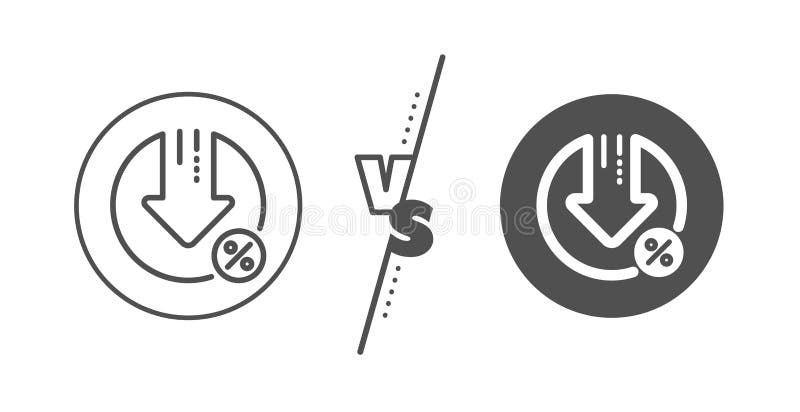 Percentage Decrease Sign Icon Stock Illustrations – 1,229 Percentage ...